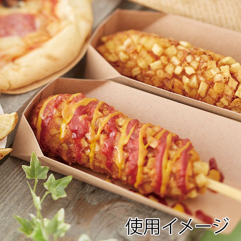 HEIKO シモジマ ホットドックトレー 未晒無地 S 40枚×25