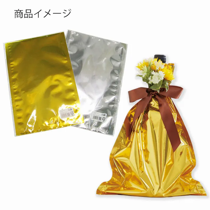 HEIKO シモジマ キラキラバッグ 4L 金 5枚×60 006581000(CDC)【別送品】