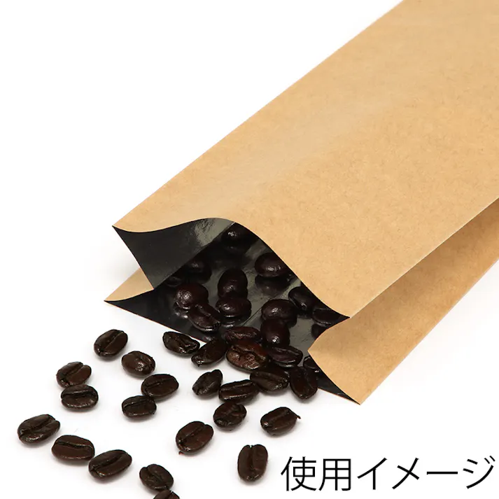 みすまる産業株式会社 珈琲袋 200g用 脱気弁付 クラフト 100枚×10 006657281(CDC)【別送品】