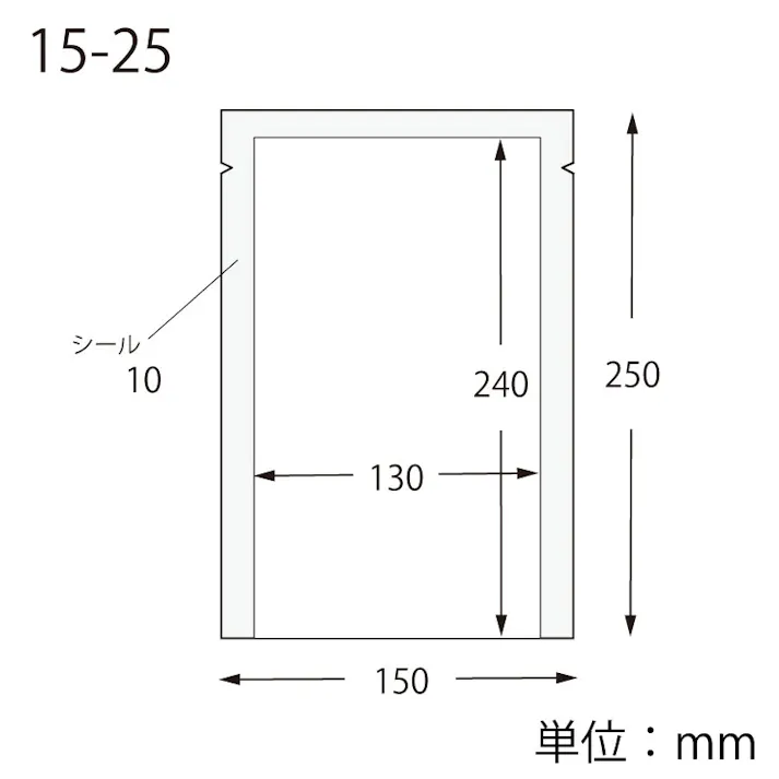 HEIKO シモジマ ナイロンポリ K15-25 100枚×30 006679808(CDC)【別送品】