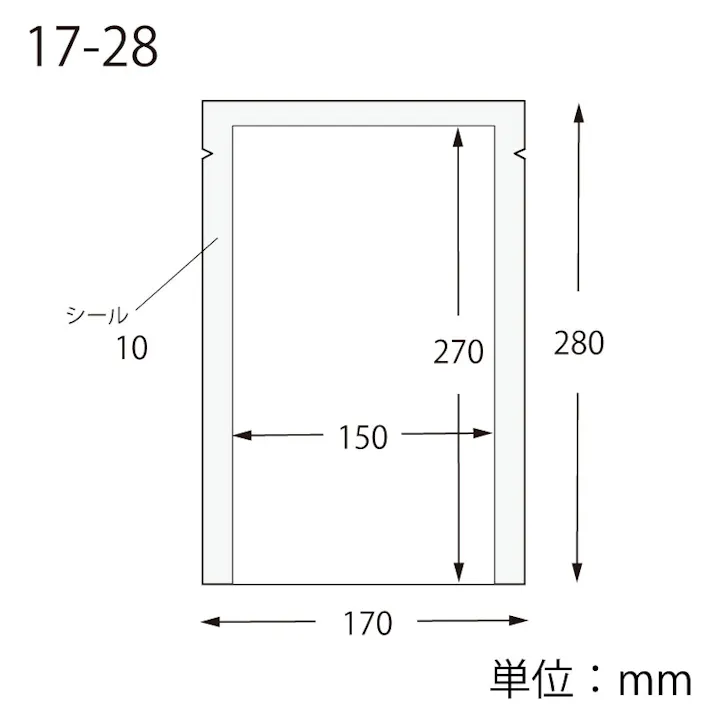 HEIKO シモジマ ナイロンポリ K17-28 100枚×20 006679811(CDC)【別送品】