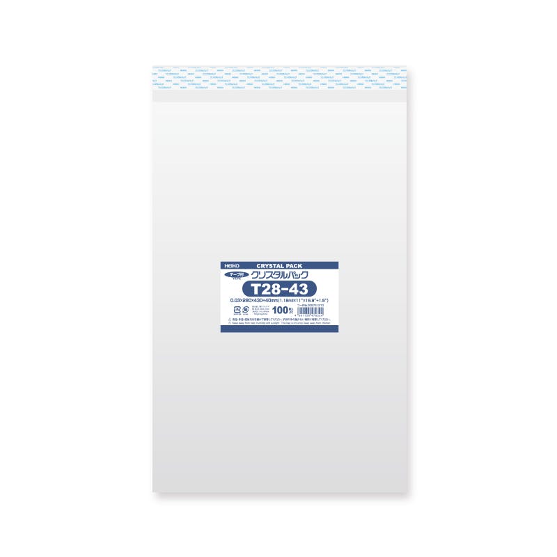 HEIKO シモジマ クリスタルパック T 28-43 100枚×10 006741210(CDC)【別送品】