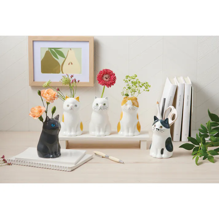 セトクラフト フラワー&ペンスタンド(ハチワレ) P22-0701【別送品】