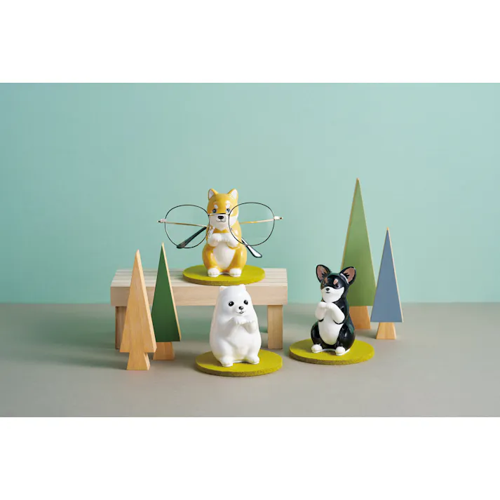 セトクラフト メガネスタンド(マメシバ) 6個セット P24-0841-6【別送品】