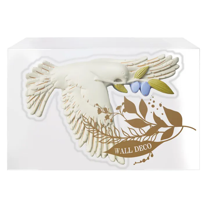 セトクラフト ウォールデコ(ハト)オリーブ 6個セット R24-1062-6【別送品】