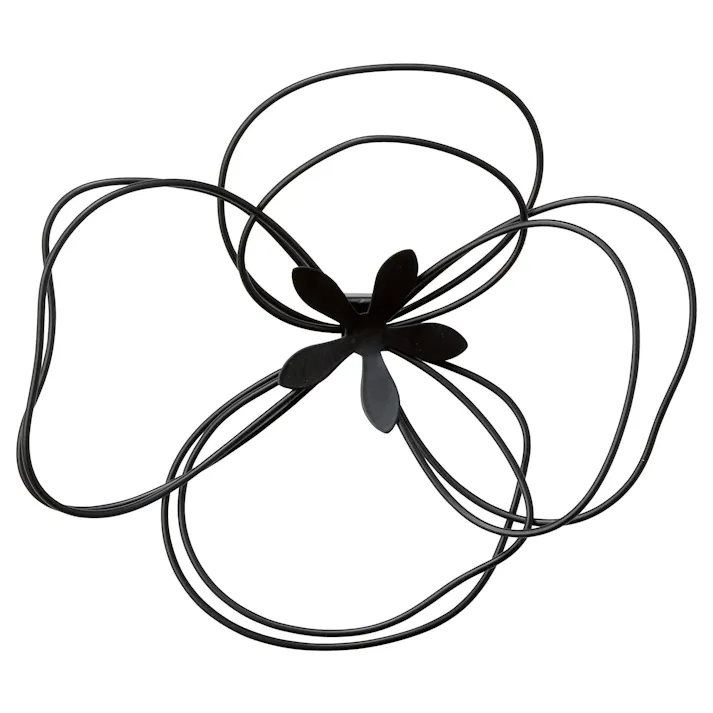 セトクラフト ウォールデコ(花)葵ブラック S24-0692-BK【別送品】