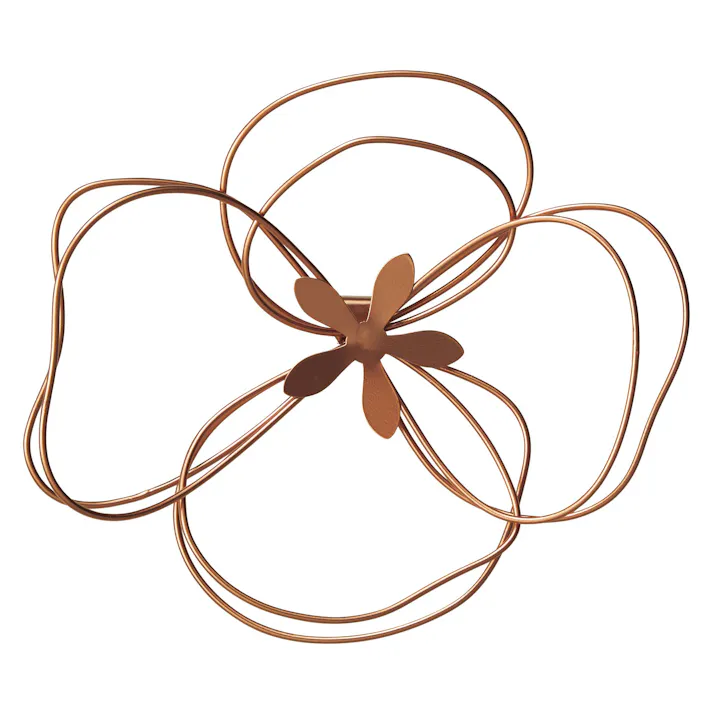 セトクラフト ウォールデコ(花)葵ゴールド 6個セット S24-0692-GD-6【別送品】