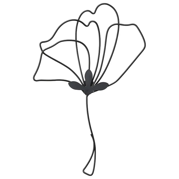セトクラフト ウォールデコ(花)凛ブラック 6個セット S24-0693-BK-6【別送品】