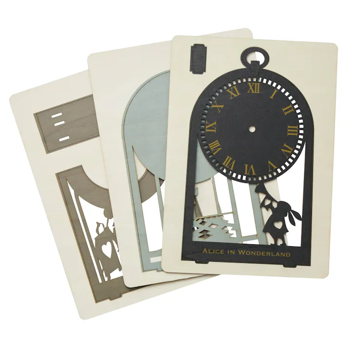 セトクラフト シャドウボックスクロック&ライト(アリス) W24-0022【別送品】