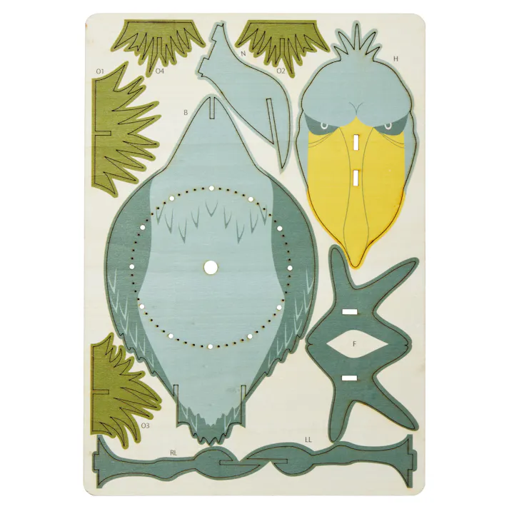 セトクラフト クロックパズル(ハシビロコウ) 6個セット W24-0032-6【別送品】