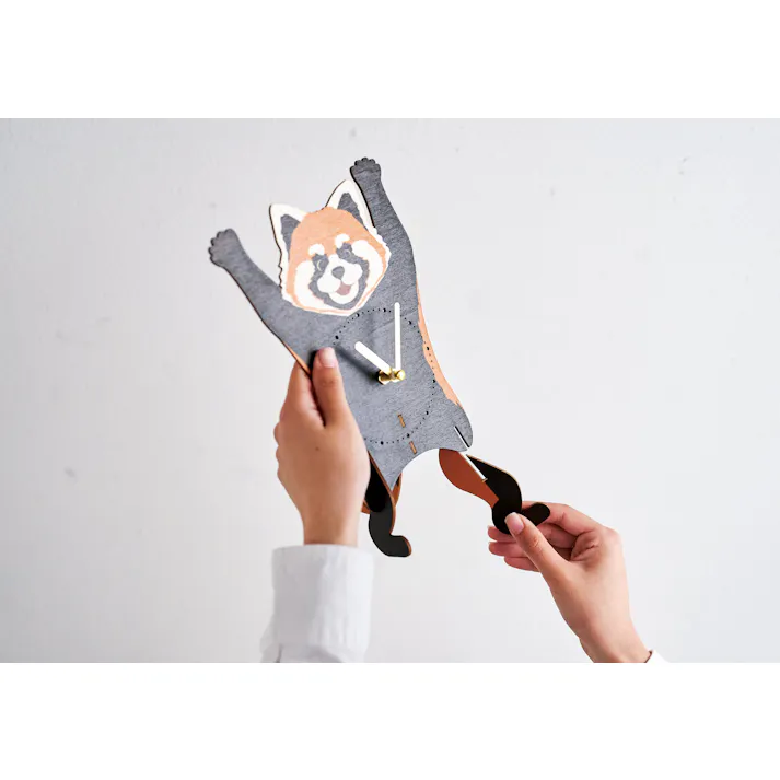 セトクラフト クロックパズル(レッサーパンダ) 6個セット W24-0033-6【別送品】