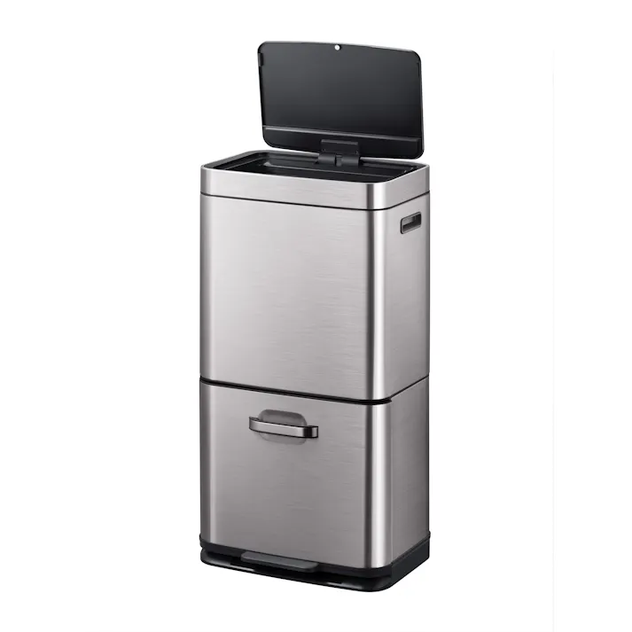 EKOJAPAN EKO ヒマラヤ センサービン 35L+25L ダークステンレススチール EK9339XGMT-35L+25L ごみ箱 ゴミ箱自動開閉 上段35L+下段25L センサー式 アルカリ電池式 単3×4本 上下段インナーボックス付 6951800606647【別送品】