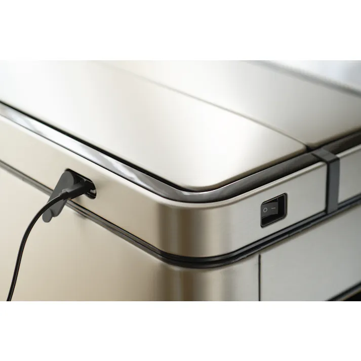 EKOJAPAN EKO エックスウィング センサービン 30L シルバー EK9387MMT-30L ごみ箱 ゴミ箱自動開閉 センサー式30L 両開き USB充電式C ステンレス インナーボックス付 6951800608146【別送品】