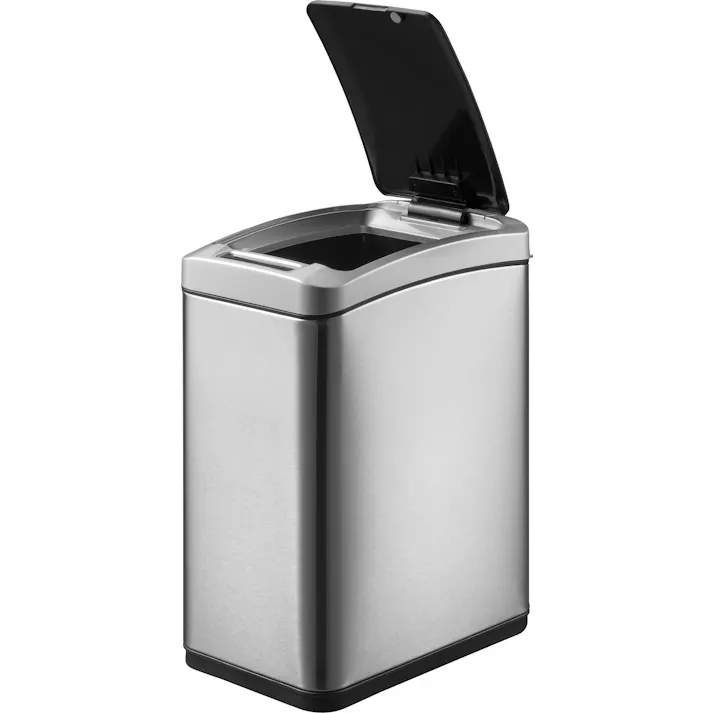 EKOJAPAN EKO アリュール センサービン 8L シルバー EK9229MT-8L ごみ箱 ゴミ箱自動開閉 センサー式8L アルカリ電池式 単3×4本 インナーボックス付 カウントダウンディスプレー 6951800610705【別送品】