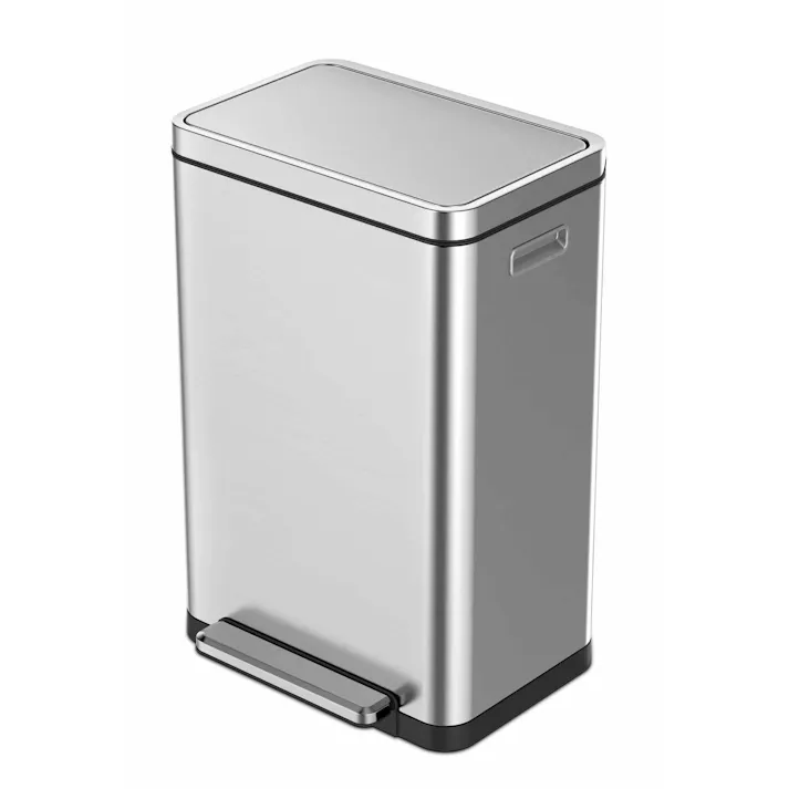 EKOJAPAN EKO Xキューブ ステップビン 30L シルバー EK9368MT-30L ごみ箱 ゴミ箱ステップ式30L ステンレス 抗菌 消臭ケース付き インナーボックス付 フタ付 6951800616486【別送品】