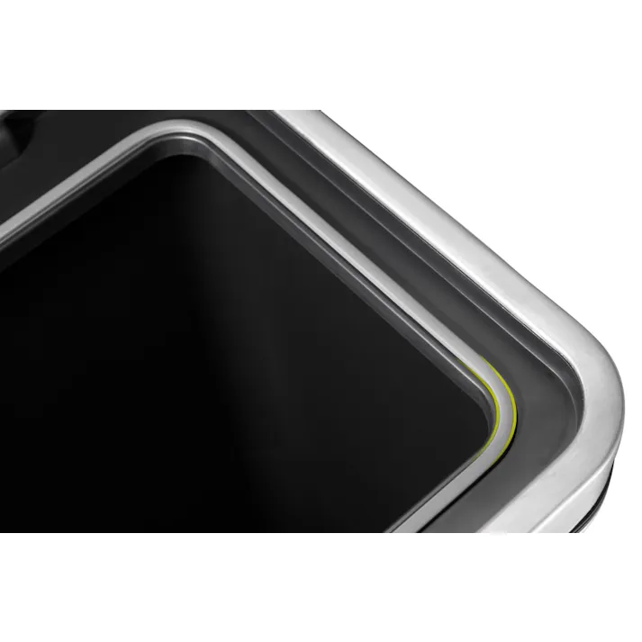 EKOJAPAN EKO Xキューブ ステップビン 20L+20L シルバー EK9368MT-20L+20L ごみ箱 分別ゴミ箱ステップ式20L+20L ステンレス 抗菌 消臭ケース付き インナーボックス付 フタ付 6951800616790【別送品】