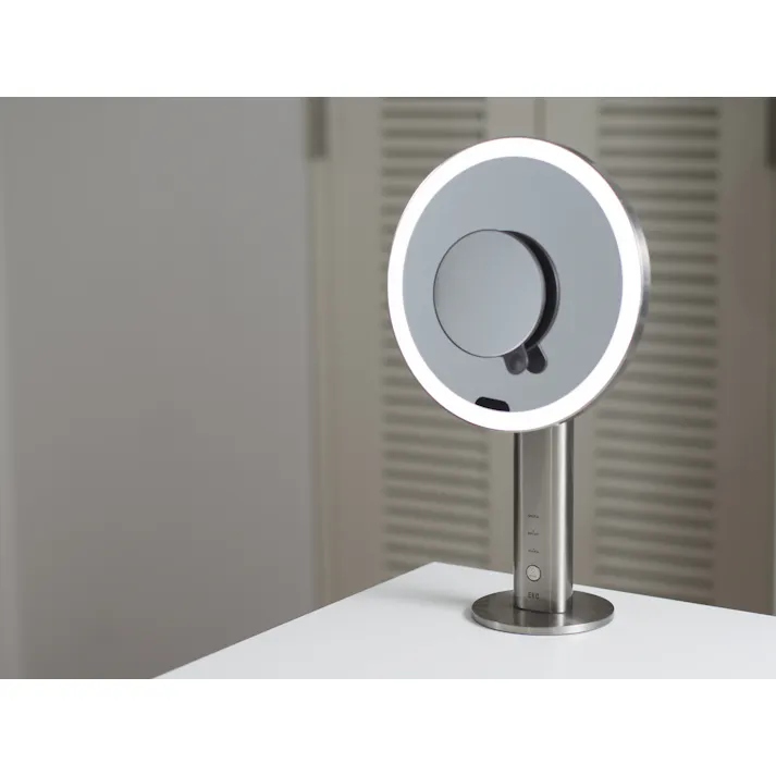 EKOJAPAN EKO イミラ センサーミラー シルバー EK5288MT-1X 化粧鏡 メイクアップミラー自動点灯消灯 高性能LEDライト センサー式 96CRI 5倍拡大鏡付 6951800625136【別送品】