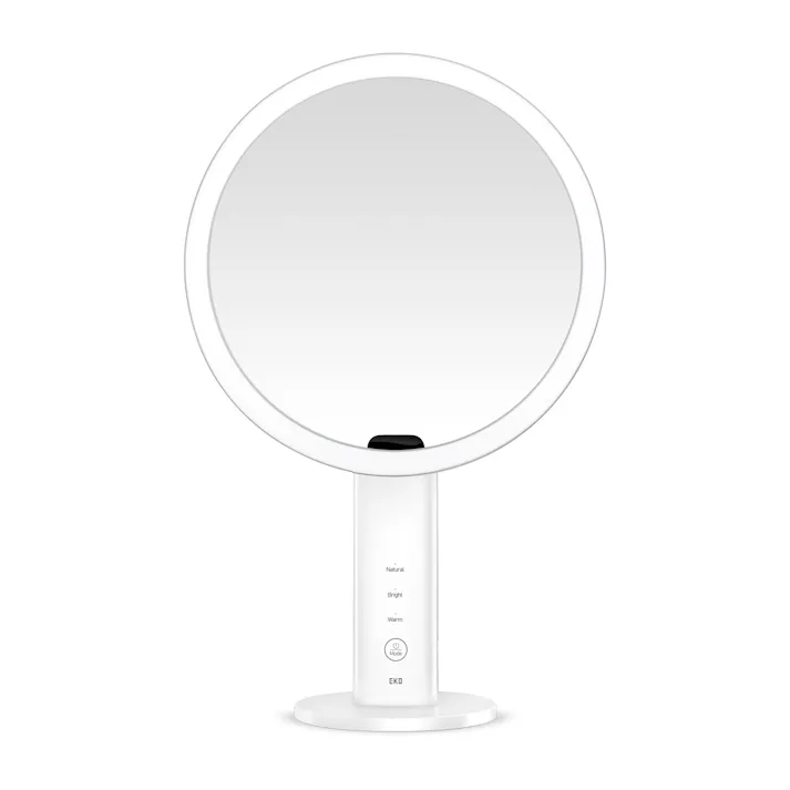 EKOJAPAN EKO イミラ センサーミラー ホワイト EK5288WH-1X 化粧鏡 メイクアップミラー自動点灯消灯 高性能LEDライト センサー式 96CRI 5倍拡大鏡付 6951800625143【別送品】
