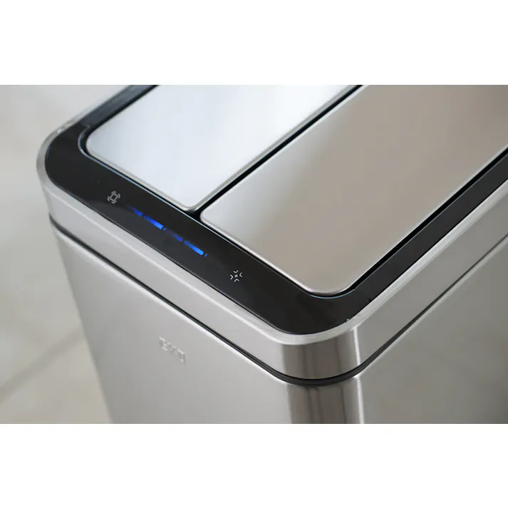 EKOJAPAN EKO デラックスファントム センサービン 45L シルバー EK9287MT-45L ごみ箱 ゴミ箱自動開閉 センサー式45L 両開き アルカリ電池式 単3×6本 インナーボックス付 6951800656123【別送品】