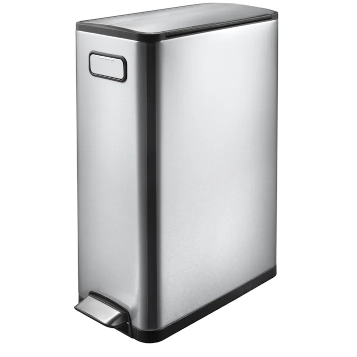 EKOJAPAN EKO エコフライ ステップビン 45L シルバー EK9377MT-45L ごみ箱 ゴミ箱ステップ式45L 両開き ステンレス インナーボックス付 フタ付 キャスター付 6951800656833【別送品】