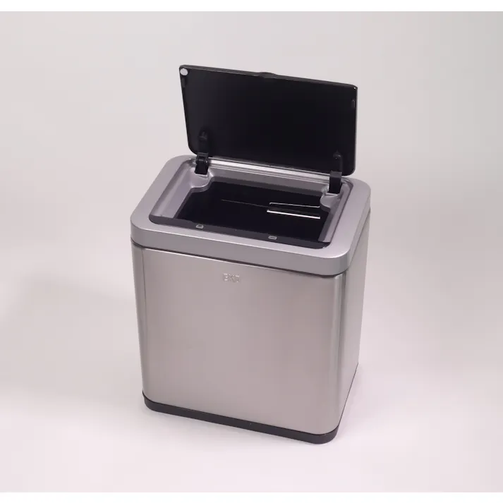 EKOJAPAN EKO ブラビア センサービン 12L シルバー EK9233MT-12L ごみ箱 ゴミ箱自動開閉 センサー式12L アルカリ電池式 単4×4本 インナーボックス付 カウントダウンディスプレー 6951800671065【別送品】