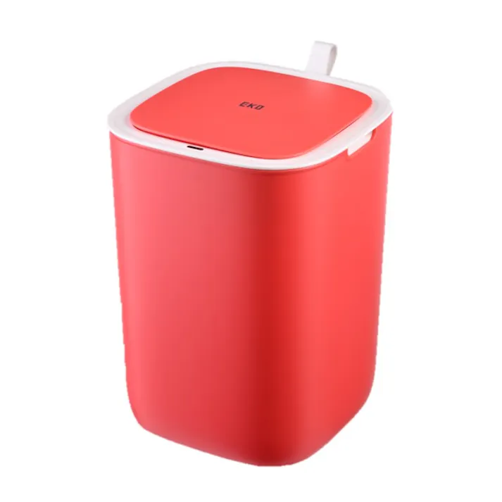 EKOJAPAN EKO モランディ スマート プラスチックセンサービン 12L レッド EK6288P-12L-RD ごみ箱 ゴミ箱自動開閉 センサー式12L シリコンシーリング オムツ ニオイ漏れ防止 アルカリ電池式 単4×4本 6951800678903【別送品】