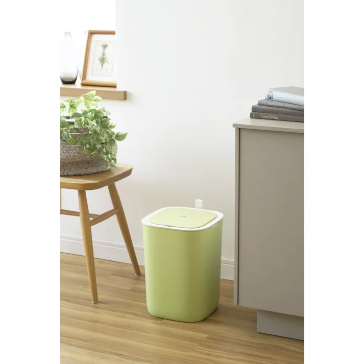 EKOJAPAN EKO モランディ スマート プラスチックセンサービン 12L ライム EK6288P-12L-LI ごみ箱 ゴミ箱自動開閉 センサー式12L シリコンシーリング オムツ ニオイ漏れ防止 アルカリ電池式 単4×4本 6951800678927【別送品】