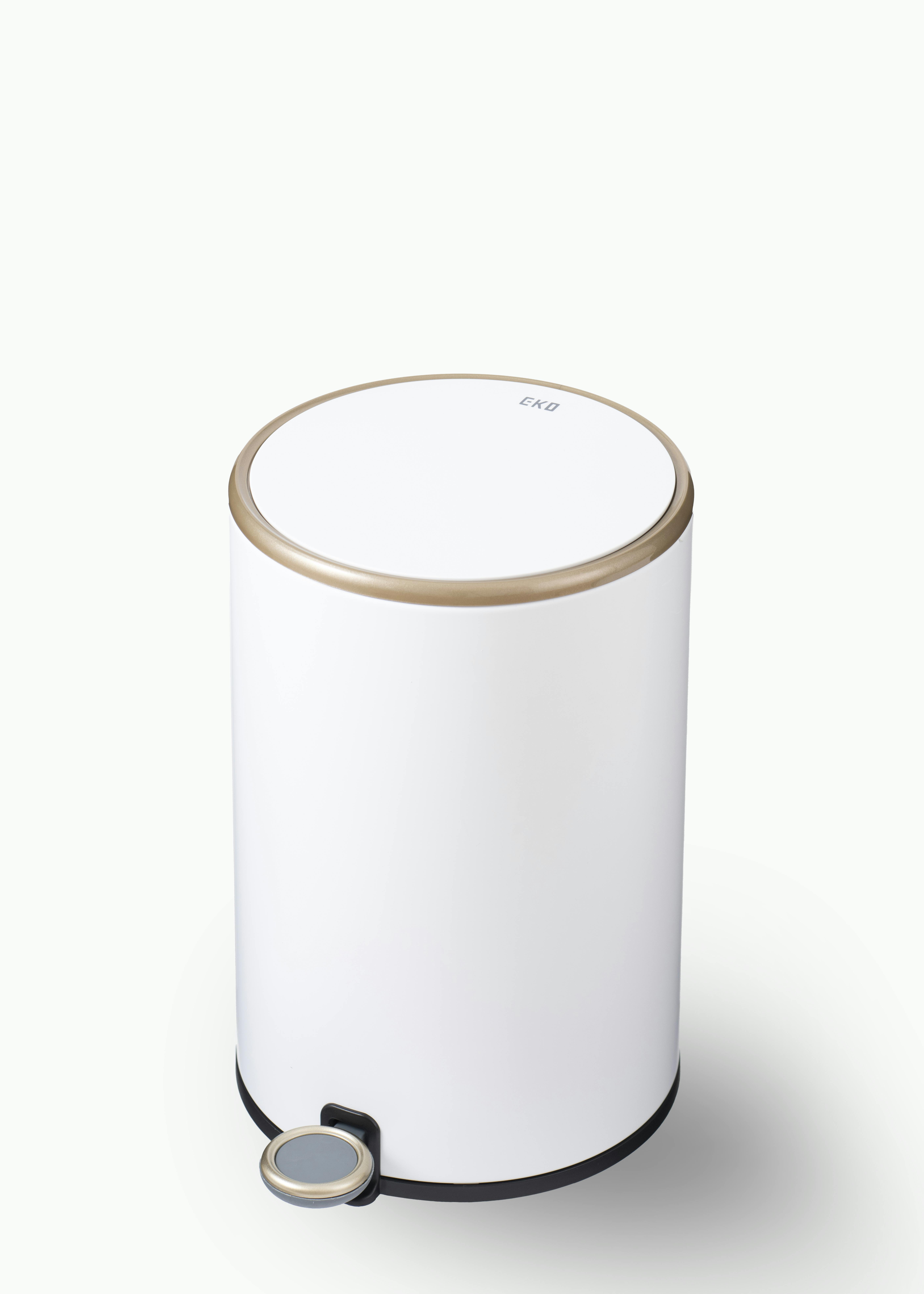 EKOJAPAN コスモステップビン 9L MW ホワイト EK9330P-9L-MW EKO ごみ箱 ゴミ箱ステップ式開閉 ステップ式 インナーボックス付 ゆ ペール