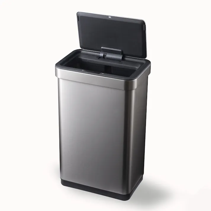 EKOJAPAN エコノヴァセンサービン 50L MMT シルバー EK9578-50L-MMT EKO ごみ箱 ゴミ箱自動開閉 センサー式 アルカリ電池式 単3×4本 横型 大容量 ステンレス 6951800628694【別送品】
