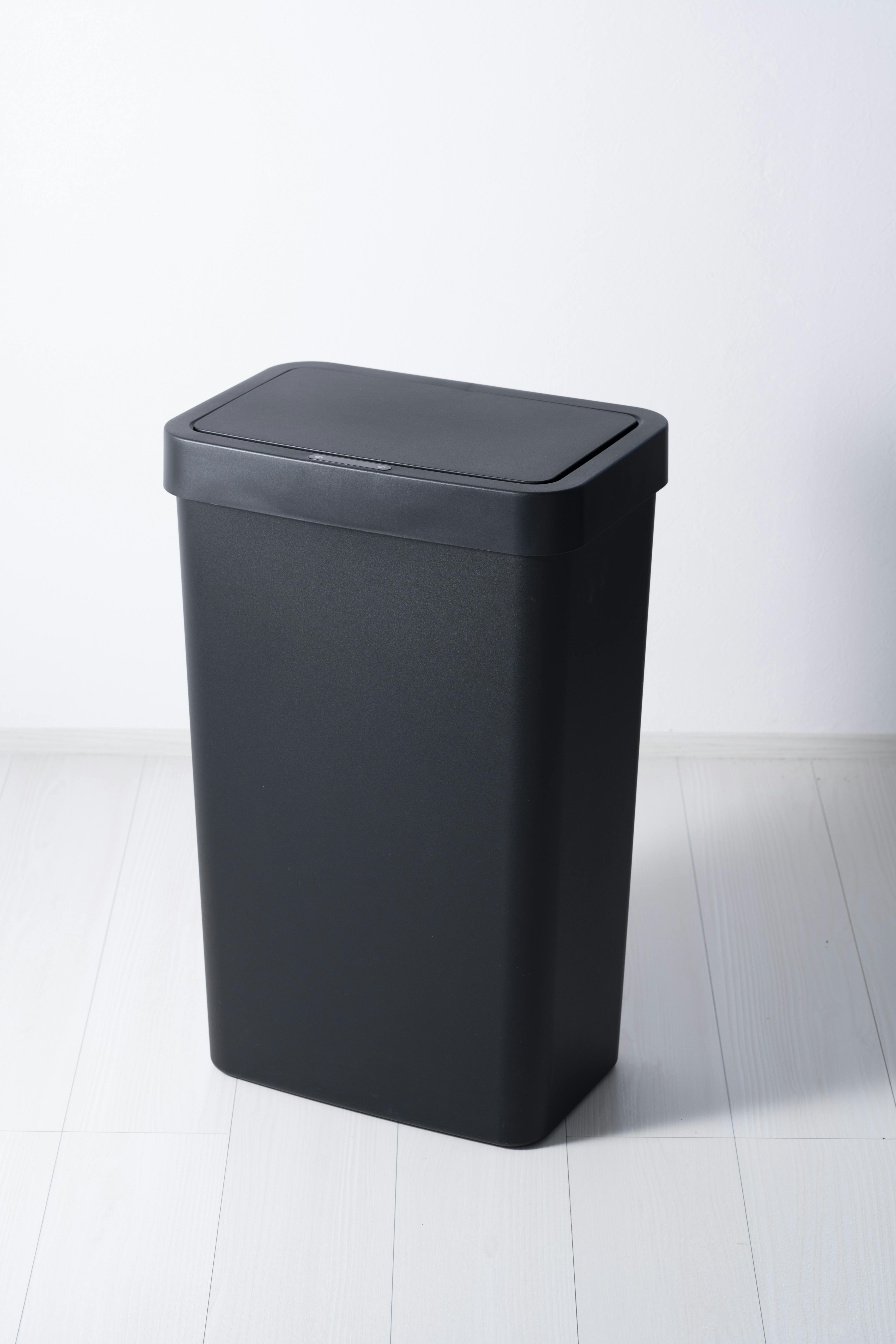 EKOJAPAN ハナセンサービン 50L ブラック EK6226P-50L-BL EKO ごみ箱 ゴミ箱自動開閉 センサー式 アルカリ電池式 単3×4本 プラ ペール
