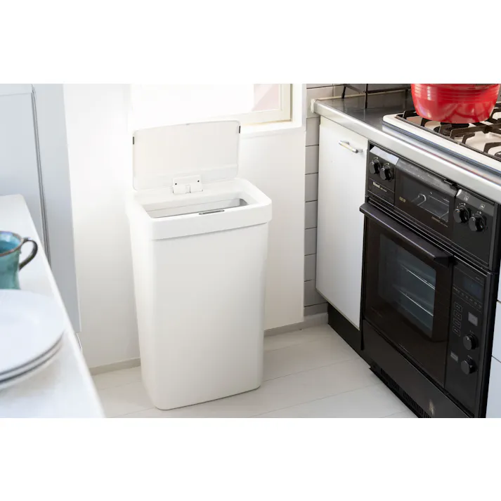 EKOJAPAN ハナセンサービン 50L ホワイト EK6226P-50L-WH EKO ごみ箱 ゴミ箱自動開閉 センサー式 アルカリ電池式 単3×4本 プラスチック 大容量 お手入れ簡単 6951800682306【別送品】