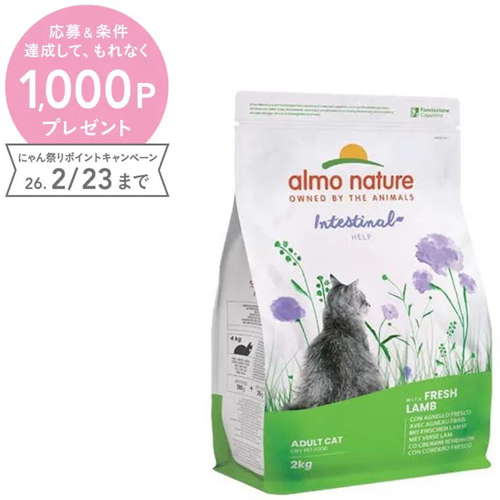 (株)からだ想い アルモネイチャー 【ケース販売】【成猫用】消化サポート フレッシュラム2kg×3個入(個別包装日本語ラベルなし) 674CS【別送品】