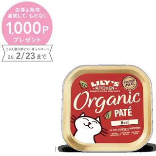 リリーズキッチン オーガニックビーフのディナー・キャット85g×19個入り(個別日本語ラベルなし) CB02CS【別送品】