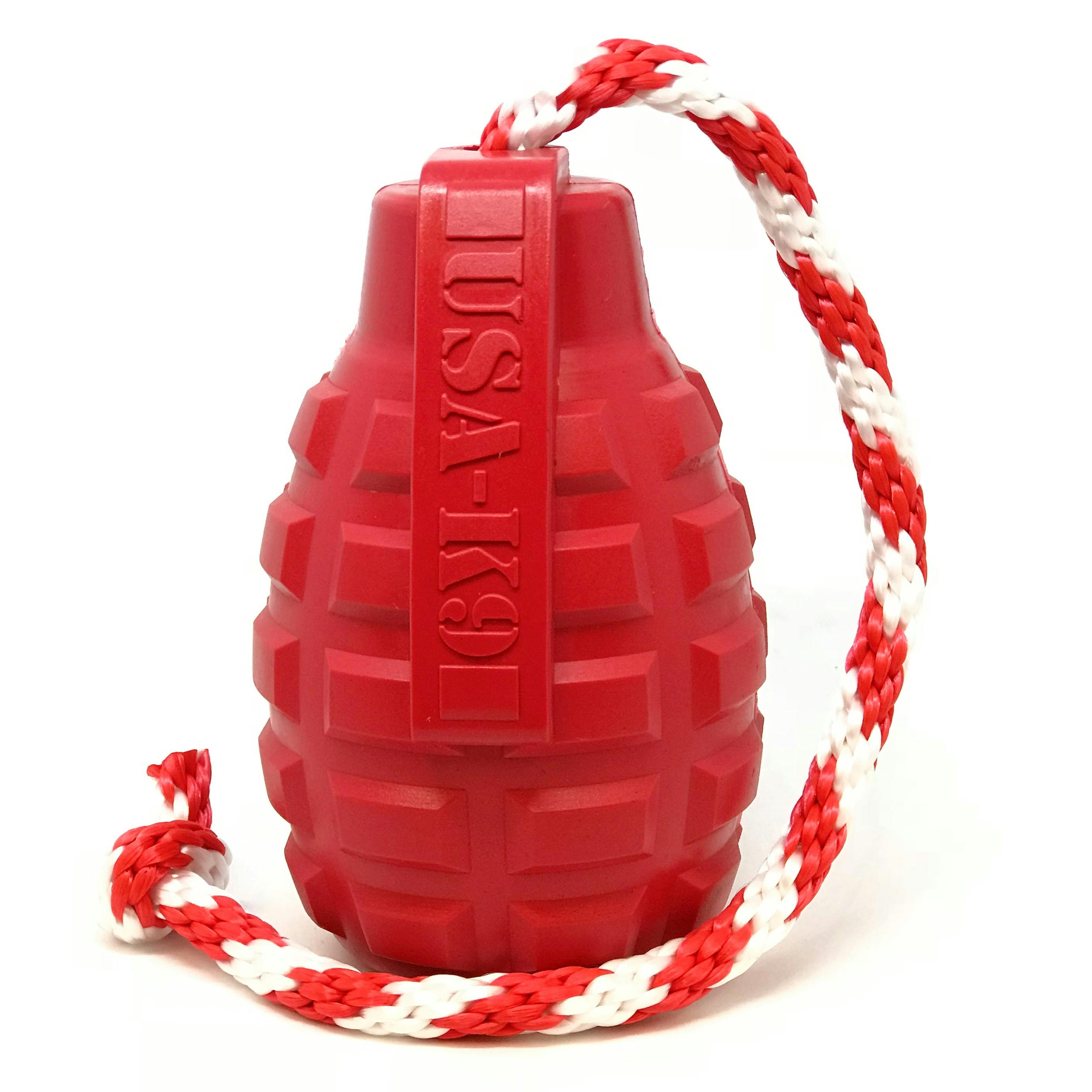 SodaPup USA-K9グレネード紐付きレッドM K9G2R-600 ゴム・ラテックス玩具 SodaPup USA-K9グレネード紐付きレッドM K9G2R-600 ゴム・ラテックス玩具