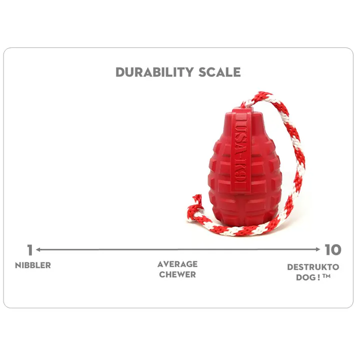 SodaPup USA-K9グレネード紐付きレッドM K9G2R-600【別送品】