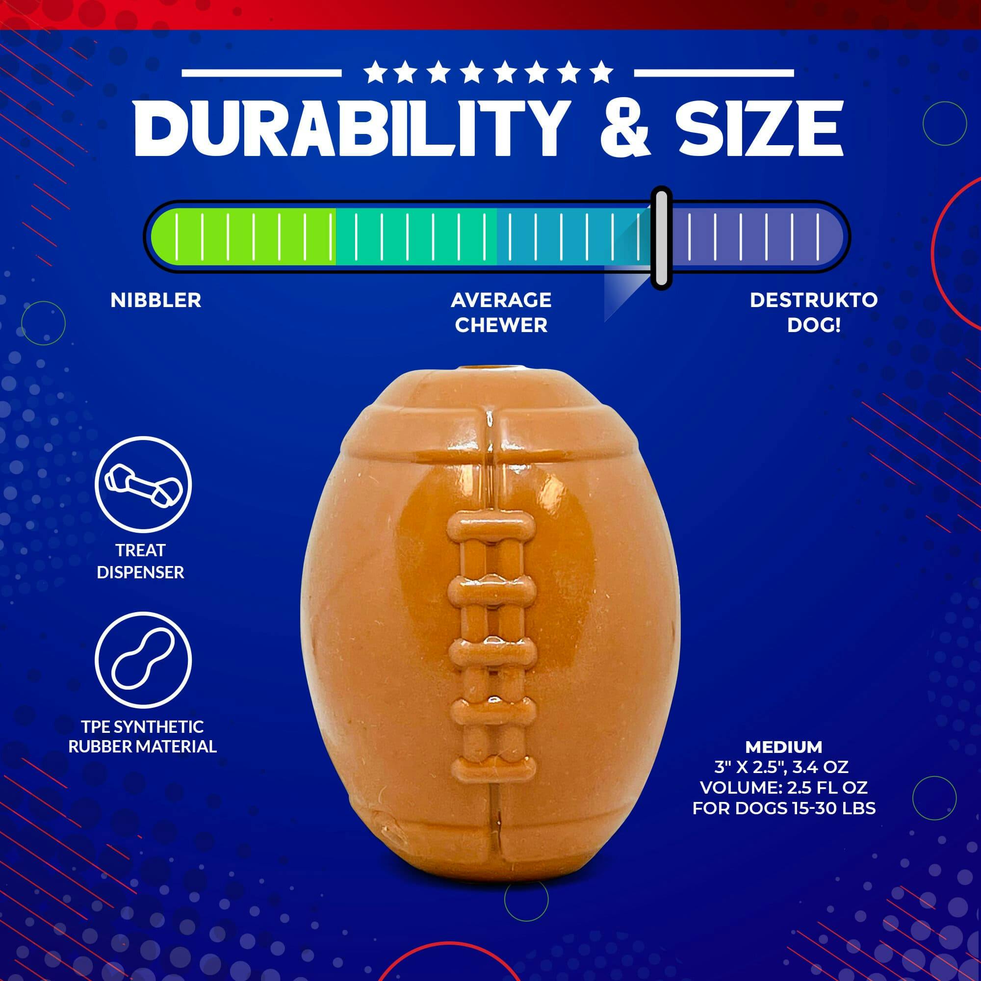 SodaPup MKBフットボールMレザー ブラウン MKBT-FB2-200 トリーツ玩具 SodaPup MKBフットボールMレザー ブラウン MKBT-FB2-200 トリーツ玩具
