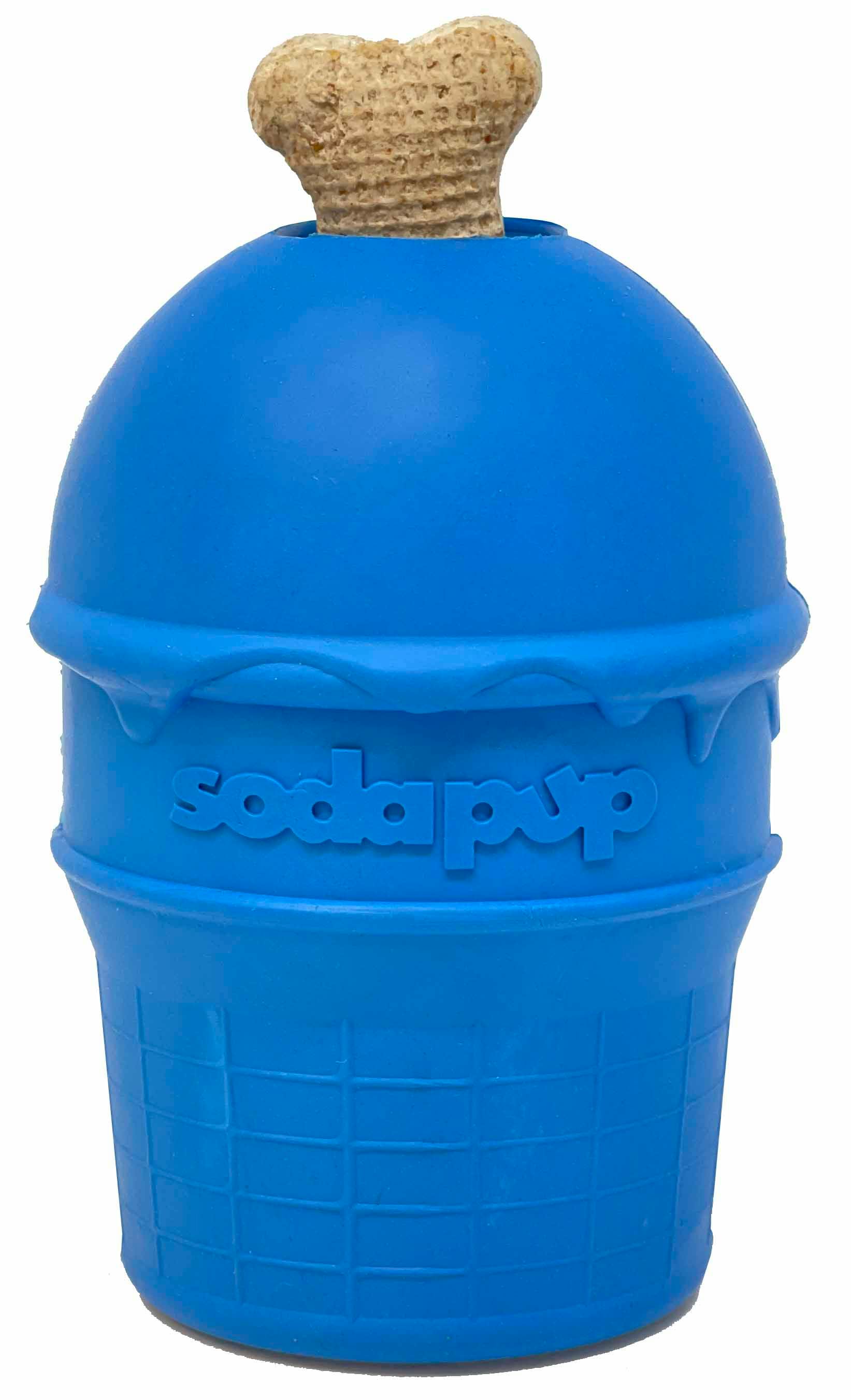 SodaPup SPアイスクリームコーンチュー トイ アンドトリートディスペンサーM ブルー SPICE2-400【別送品】