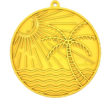 SodaPup SPEマット太陽と海吸盤付きイエロー SPT-EMSNS-700【別送品】