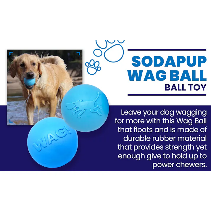 SodaPup SPTワグボールLブライトブルー SPT-WB1-400【別送品】