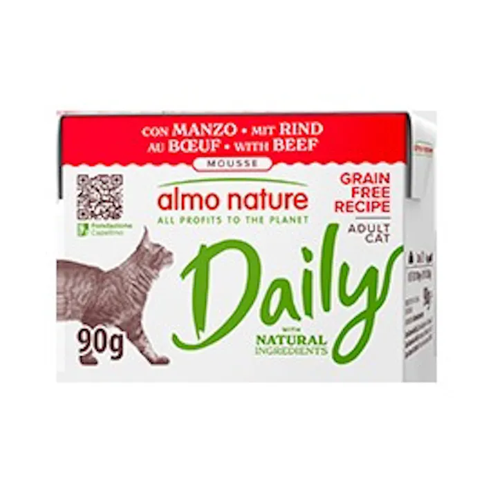 アルモネイチャー デイリーメニュー・キャット ビーフのムース90g ナチュラルフード 総合栄養食 ウェットフード 360【別送品】