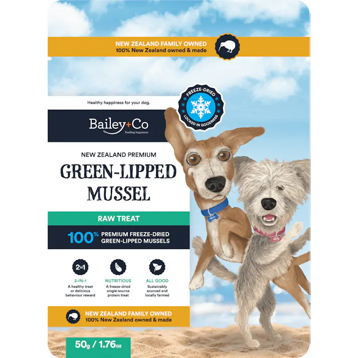 ベイリーコー フリーズドライ 丸ごと緑イ貝 - 犬用 50g おやつ シングルプロテイン NSG50【別送品】