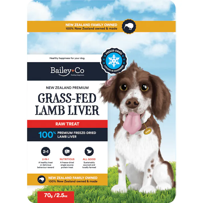 ベイリーコー フリーズドライ 牧草飼育ラム レバー - 犬用 70g おやつ シングルプロテイン NSL70【別送品】