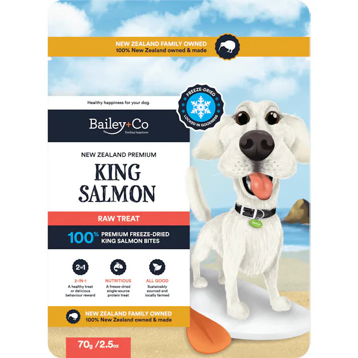 ベイリーコー フリーズドライ キングサーモン - 犬用 70g おやつ シングルプロテイン NSS70【別送品】