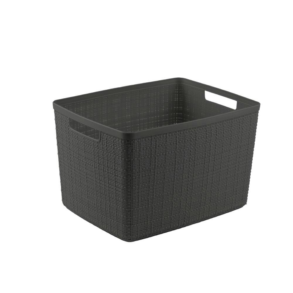 藤栄 CURVER ジュート ラージバスケットグレー 洗濯かご/バスケット