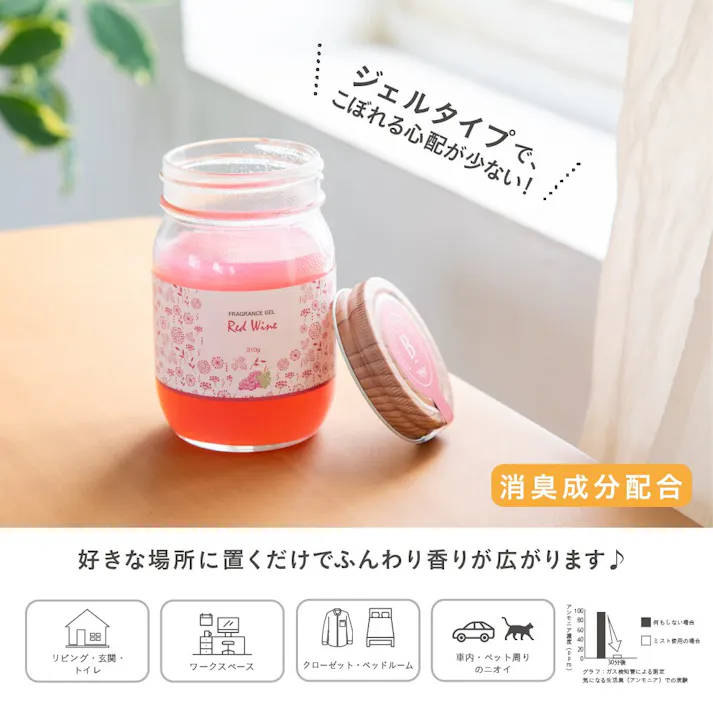 藤栄 B-nature フレグランズジェル レッドワイン 310g アロマ 4545229161416 BN-023【別送品】