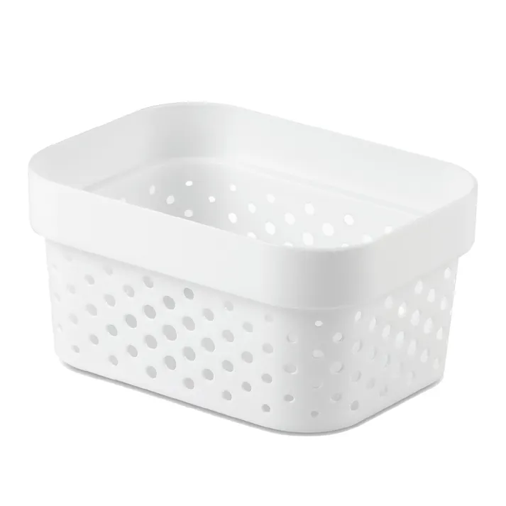 藤栄 CURVER インフィニティー 1.4Lドット ホワイト 洗濯かご/バスケット 4545229166022 CV-062【別送品】