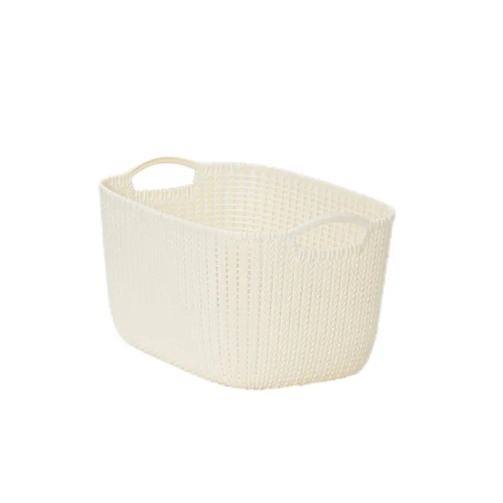藤栄 CURVER カーバー ニットスクエアバスケットL WH ホワイト 洗濯かご/バスケット 4545229144181 CV-102【別送品】