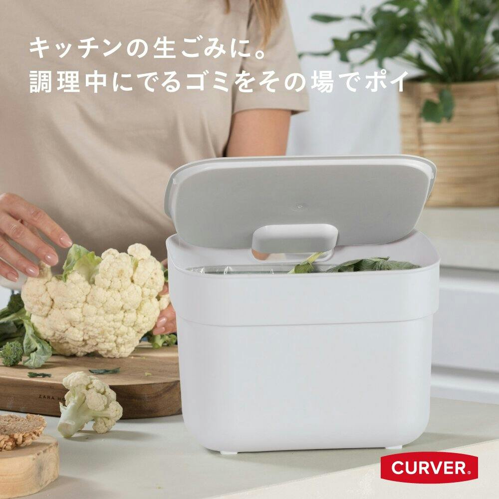 藤栄 CURVER カーバーブンベツダストボックス 5L ホワイト 分別