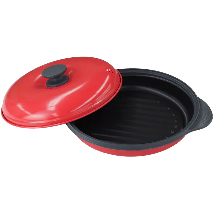 TOPLAN レンジでヤケールマル レンジ調理 丸レッド【4949176055680】 457705568【別送品】