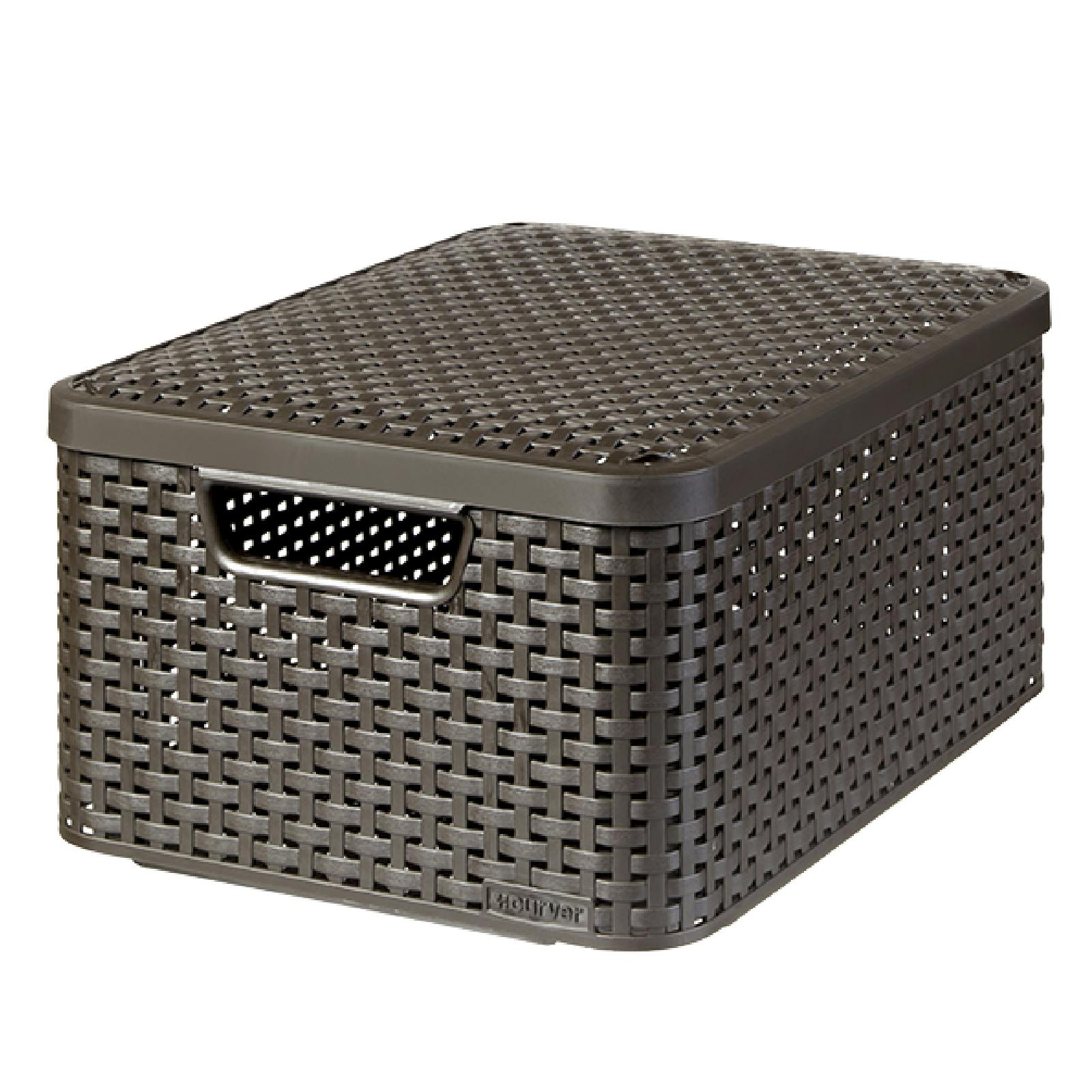 CURVER スタイル収納ボックス M ブラウン 2P 北欧雑貨 蓋つき ラタン収納 クローゼット収納 CV-047 2P 押入れ・クローゼットワゴン・チェスト CURVER スタイル収納ボックス M ブラウン 2P 北欧雑貨 蓋つき ラタン収納 クローゼット収納 CV-047 2P 押入れ・クローゼットワゴン・チェスト